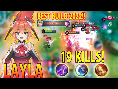 Maniac + 19 Kills Layla Full Critical damage - Layla best build 2022 ~ Layla top 1 mlbb