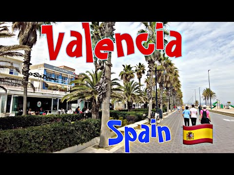 Valencia Spain 4K  - Walk around Beach and Port | 4K City Life