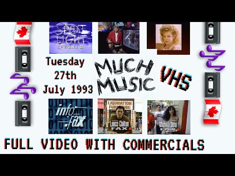 Much Music 1993 VHS With Reba McEntire Spotlight And July 27th Episode Of FAX