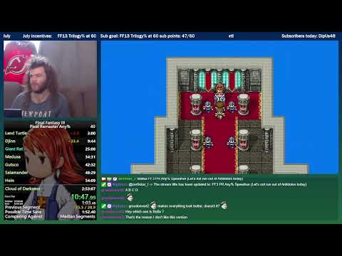 Final Fantasy III Any% Speedrun (PC Pixel Remaster) 2:48:02