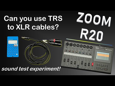 ZOOM R20 - using all the inputs with TRS to XLR cables (applies to many mixing boards too)