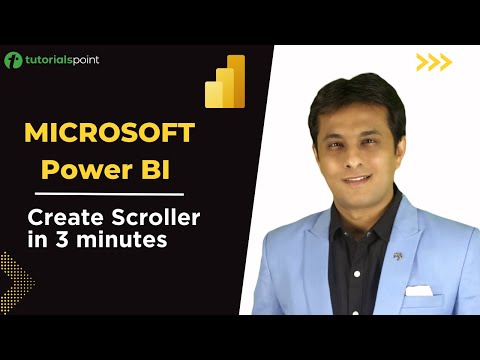Microsoft Power BI | Create Scroller in 3 Minutes | Visual in Power BI | Tutorialspoint