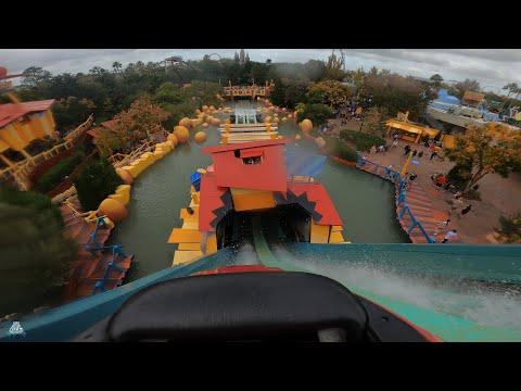 Dudley Do-Right's Rip Saw Falls - POV - Universal Islands of Adventure - MACK Rides - Log Flume