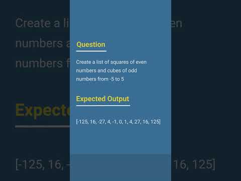 Python Interview Questions List Comprehension Video 12tjpython Python Tutorjoes