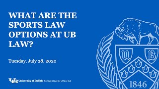 an online information session about the law school's sports law program
