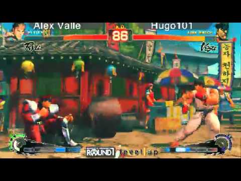 SSF4 AE: Alex Valle (Ryu) vs Hugo101 (Dictator) - levelup (Round One Arcade)
