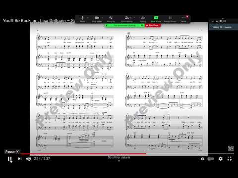 Alto Practice Rehearsal Track for You'll Be Back SATB Lisa DeSpain