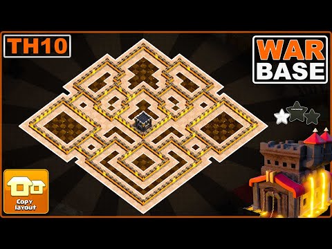 NEW BEST! COC TH10 War Base 2023 Copy Link | Anti 2 star Town Hall 10 base