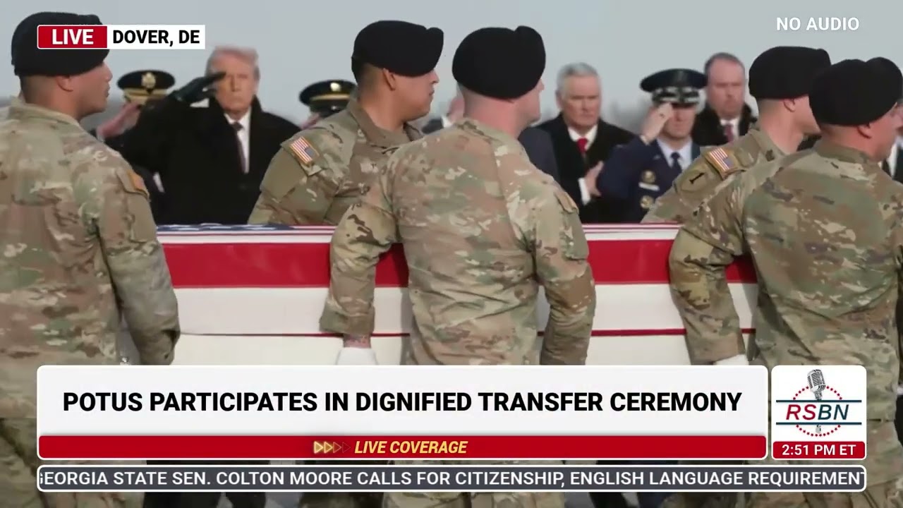 FULL: President Trump Participates in a Moment of Silence for Fallen Iowa National Guards - 12/17/25