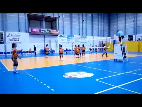 Juvenis Femininos. Fiães x Castêlo. 1° set