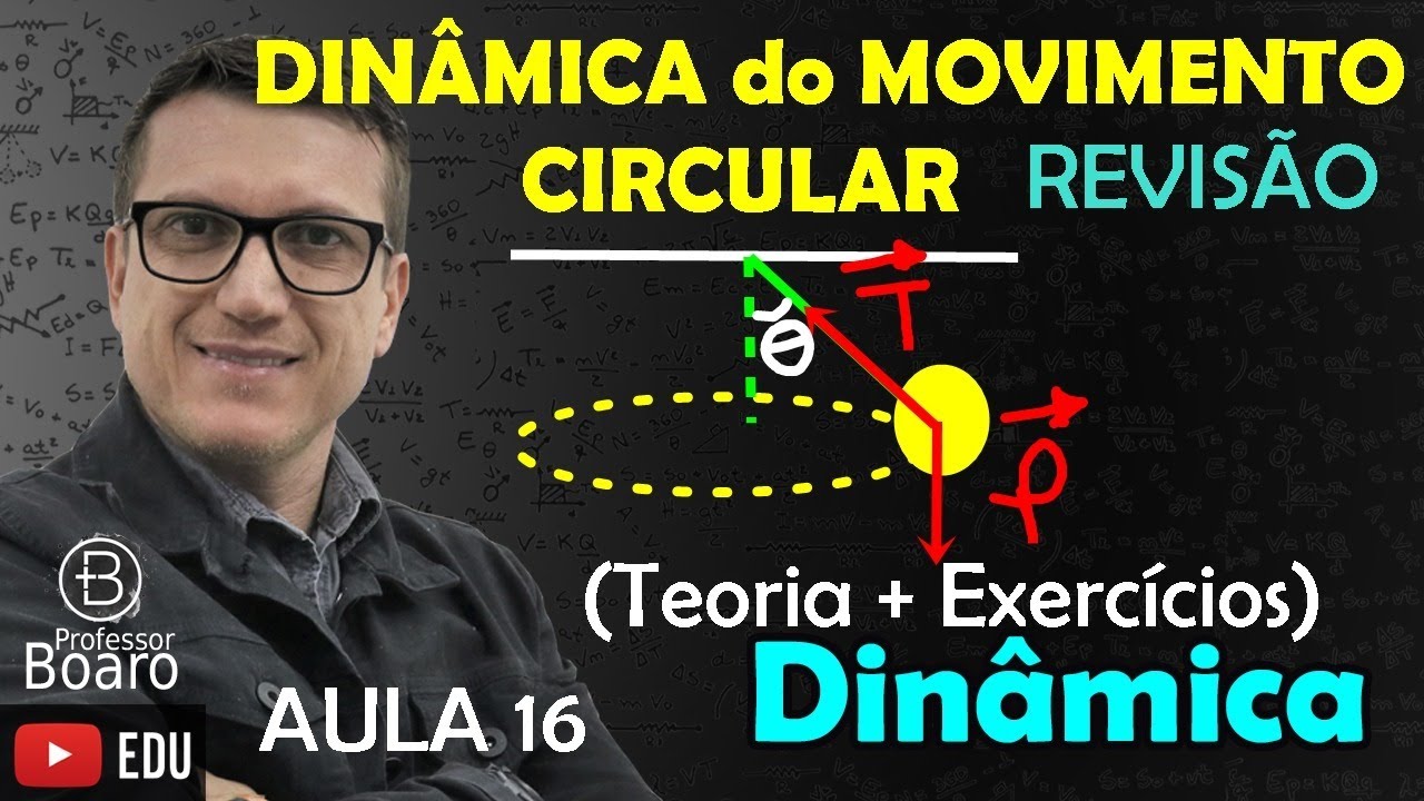 DINÂMICA DO MOVIMENTO CIRCULAR  - DINÂMICA - (TEORIA + EXERCÍCIOS) - REVISÃO 4 -  AULA 16