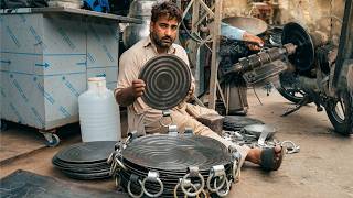 Amazing Technique of Making Iron Griddle/Tawa With Amazing Skills.