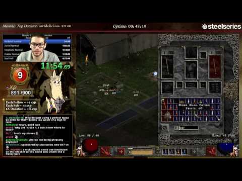 Diablo 2 - Hell Sorceress PB Attempt (07/01/2016)