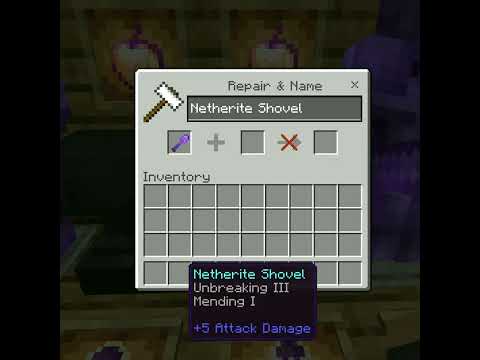 How To Make Fastest Shovel In Minecraft (Enchantment) | Genix Gamers | #shorts #short #viral #op