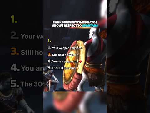 Ranking Everytime Kratos Shows Respects To Spartans #godofwar #kratos #godofwarragnarok #ragnarok