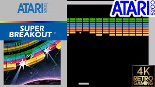 Super Breakout Atari 5200 4k Gameplay