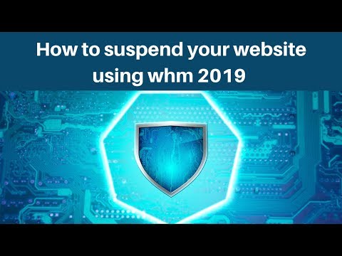 How to suspend your website using whm 2019