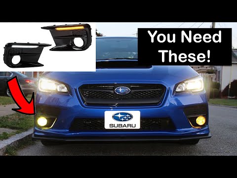 WRX STI Fog Light Conversion DIY with LED DRL Bezel How To Install Fog Lights JDM Mods Subaru 2018+