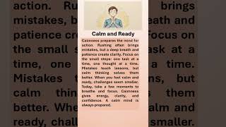 Calm And Ready “Start Today, Do Confidently Tomorrow!” #motivation #boostyourconfidence #calm