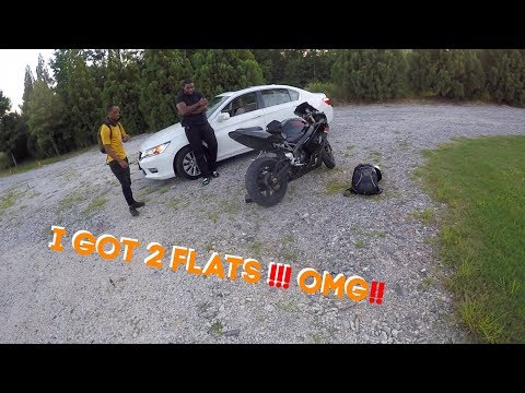 I GOT 2 FLAT TIRES & BACKPACKED !!!!!