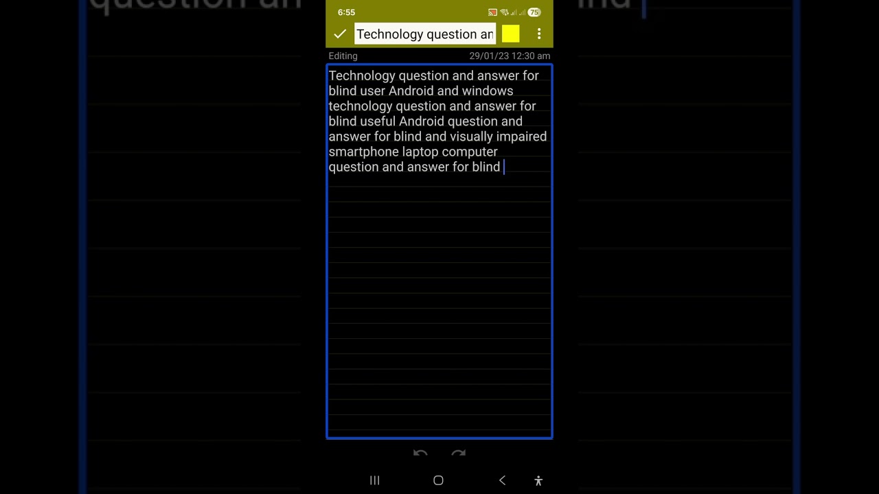 Q and A252 for blind divyang card battery protection PDF reading latest TalkBack accessible location