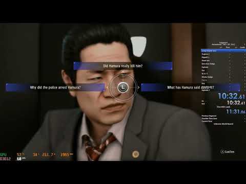 Judgment NG+ DLC Speedrun: 4:13:48.70 no loads, 4:45:23.44 RTA