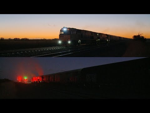 91 Wagons On 3PM6 Freight Train - PoathTV Australian Railways