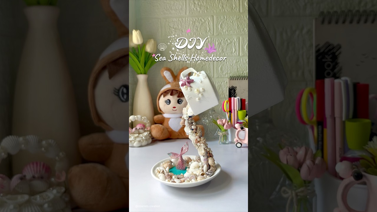 DIY sea shell homedecor #shorts #viralshort #seashellcraft #diyhomedecor #craftideas #seashell