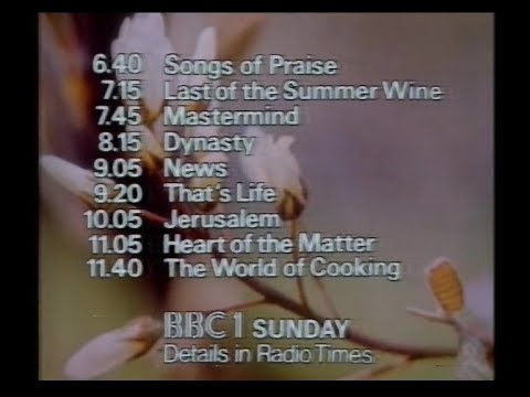 BBC1 Closedown | 7th / 8th April 1984