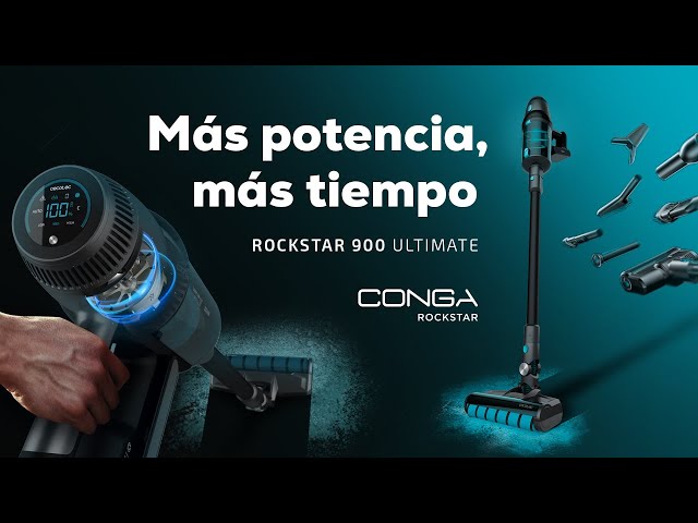 Aspirateur sans Fil Cecotec Rockstar 900 Ultimate 600W 90min Filtration HEPA 0,6L video