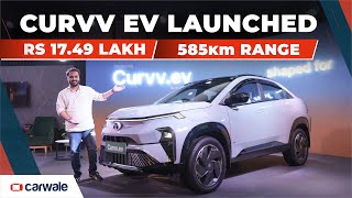 Tata Curvv EV Launched | More Affordable than Petrol/Diesel SUVs | Rs 17.49 Lakh | 585km Range