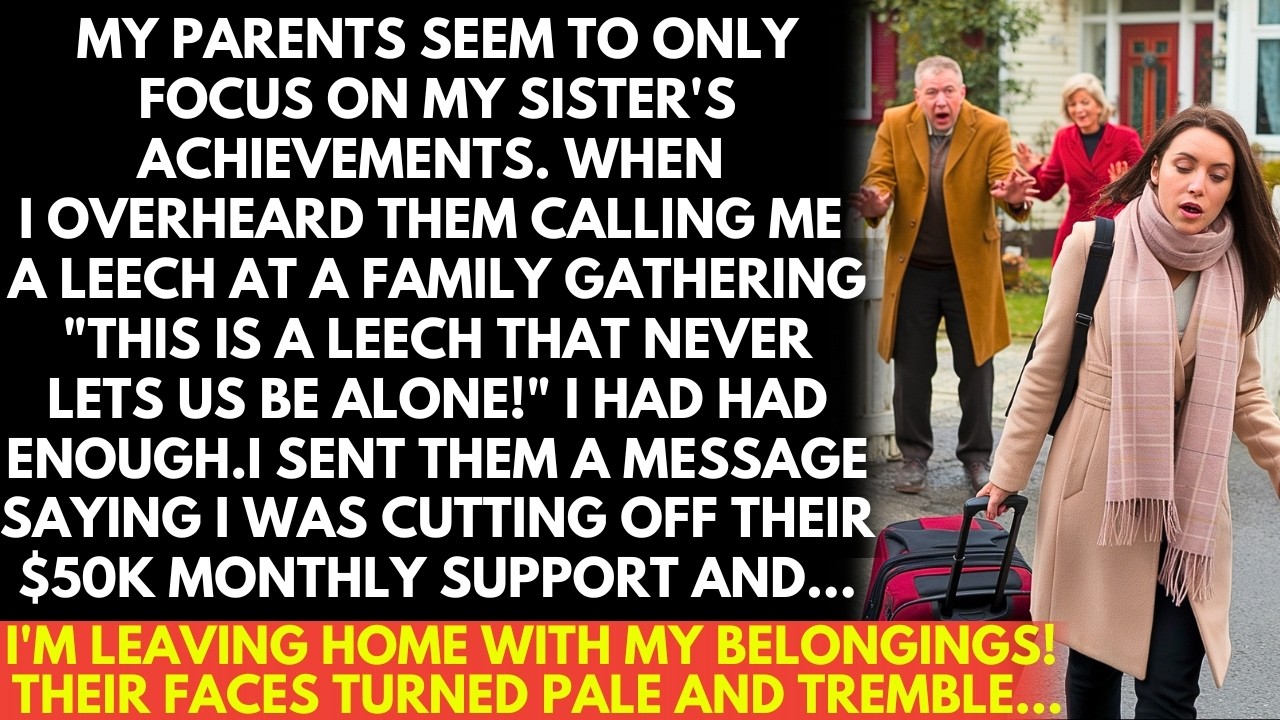 My parents only care about my sister's success! called me a leech, So I cut off their $50k support!