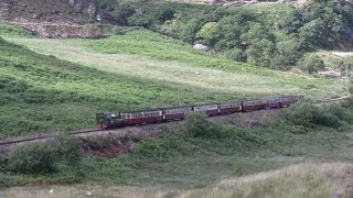 preview picture of video '(HD) Blaenau Ffestiniog to Porthmadog at Llyn Ystradau 30th July 2013'