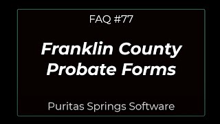 Franklin County Ohio Probate Forms