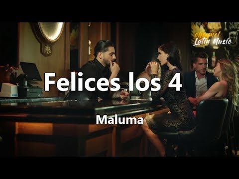 Felices los 4 (Lyrics / Letra) - Maluma. Channel Latin Music Video