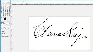 How to create transparent .png signature in GIMP. Easier than Photoshop!