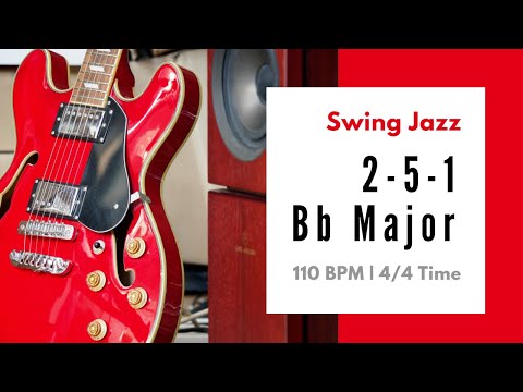 251 Bb Major | Swing Jazz Backing Jam Track with Walking Bass Line | 110 BPM | 4/4 Time