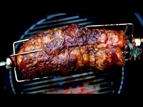 Pork Shoulder Spit Roast - Iberico Cabecero - Smoked on the ProQ excel 20
