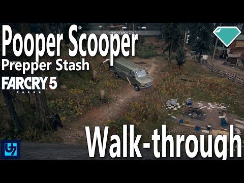 Far Cry 5 - Pooper Scooper Prepper Stash Walk-through, Silver Lake Summer Camp (Faith's Region) 4K