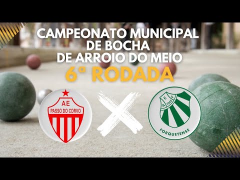 Campeonato Mun. de Bocha 6ª Rodada - Passo do Corvo 4 X 4 Forquetense