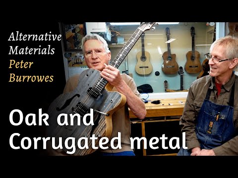 Corrugated metal archtop with oak pallet wood back and sides