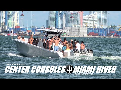 Just Center Consoles / Miami River Boat Action / The River Never Disappoints. Yachtspotter