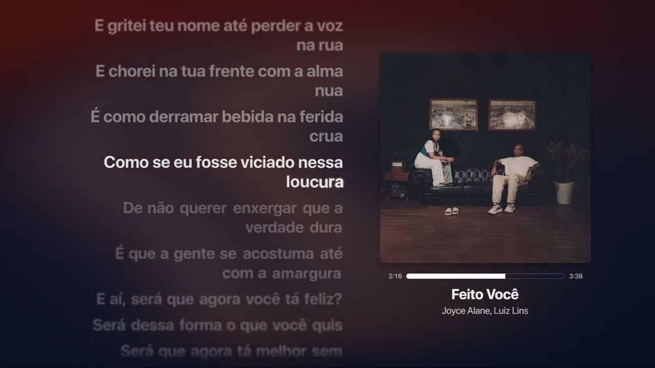 Joyce Alane, Luiz Lins - Feito você [Letra]
