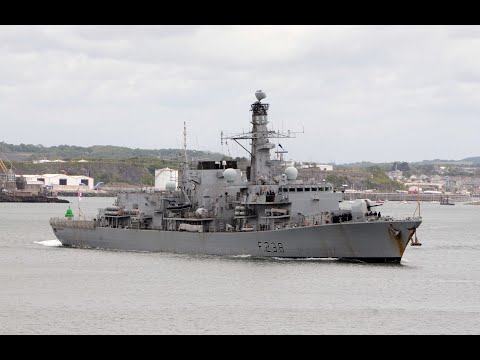 HMS NORTHUMBERLAND F238 ENTERS DEVONPORT NAVAL BASE AT DEVILS POINT - 5th June 2020
