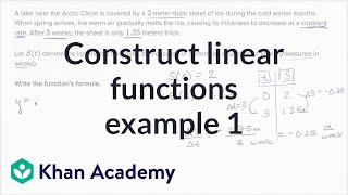 Constructing linear functions example 1 | Algebra I | Khan Academy