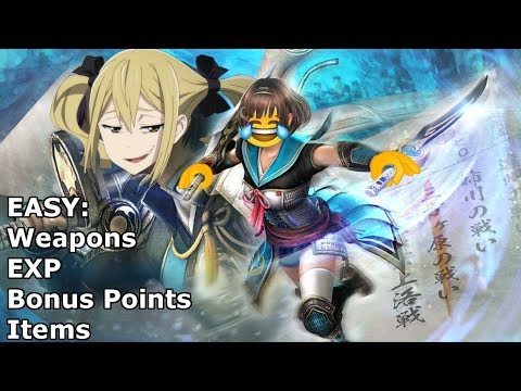 Easy Weapons, Exp, Items and Points Guide - Samurai Warriors: Chronicles 3