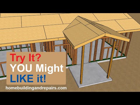 How To Build And Frame 6 Foot By 6 Foot Gable Roof Porch Extension - Home Renovation Design Ideas