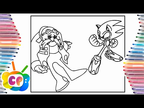 Sonic Prime coloring page/ Prime Sonic vs Robotnik coloring /Elektronomia & JJD - Free [NCS Release]
