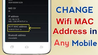 How To Change Wifi Mac Address in Any Android Mobile