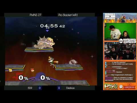 PWNS 27 - Melee - Pro - WR2 - BDR (Fox) vs Eikelmann (Bowser)